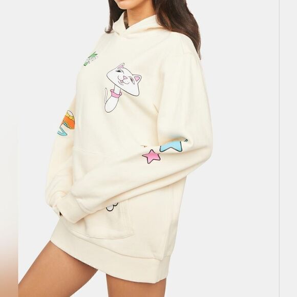 RIPNDIP Shroom Mania Graphic Pullover Hoodie Size Extra Large NWT - Picture 2 of 6